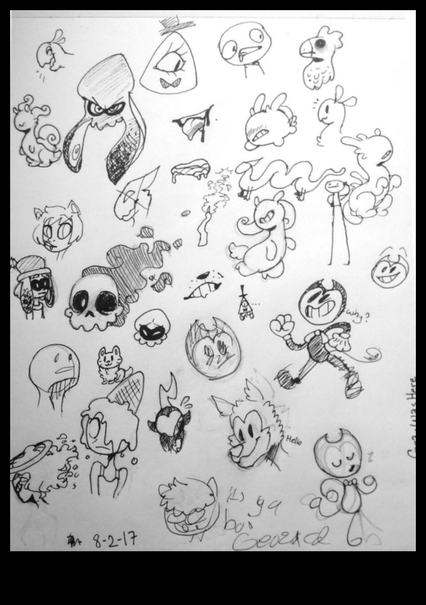 فن العبث: إطلاق العنان للإبداع باستخدام القلم والحبر