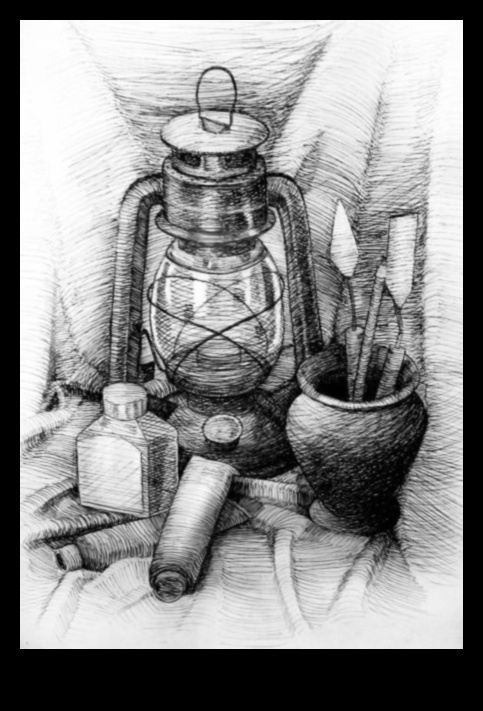 الأناقة الخالدة: التقاط الحياة الساكنة بالقلم الرصاص