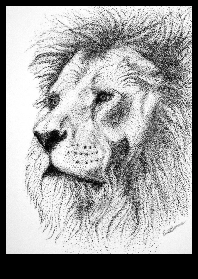 الويب المعقد: استكشاف النقطية في الرسومات بالحبر