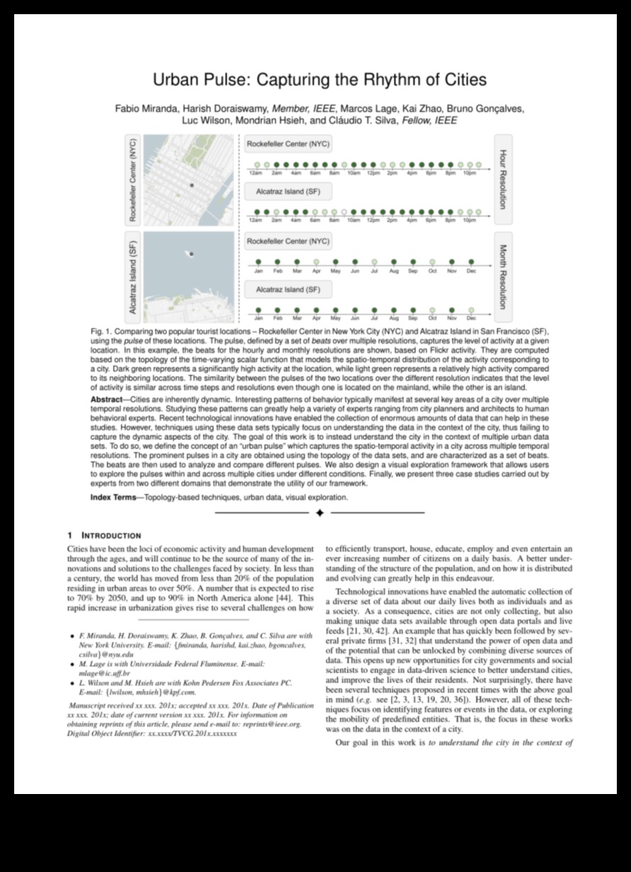المدينة في الحركة: التقاط تدفق وإيقاع الأنشطة الحضرية